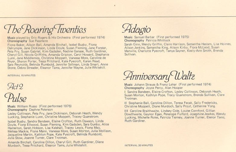 Programme Our Dancing Years pages 3 and 4