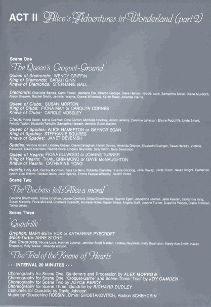 Programme Alice 1981 page 3