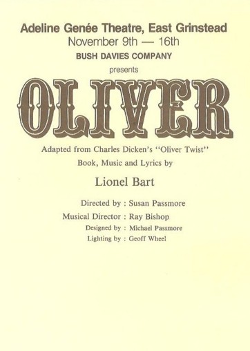 Programme Oliver! 1984 Title page