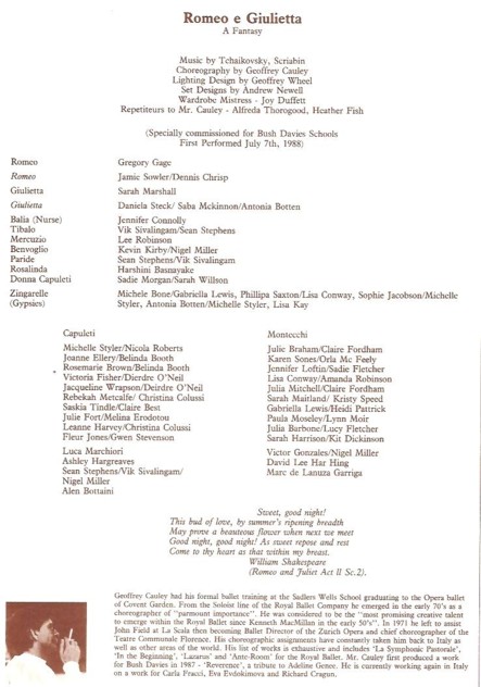 Programme Triple Bill 1988 page 3
