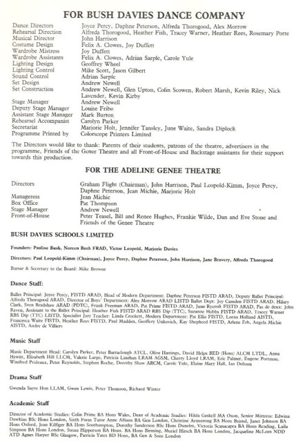 Programme Triple Bill 1988 page 4