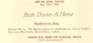 Programme Heading Bush Davies At Home 1988