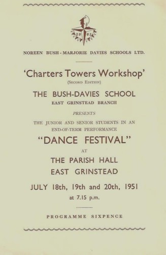 Front of programme dated 1951