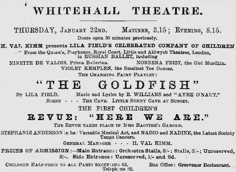 Poster for Whitehall Theatre